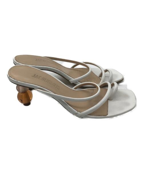 jacquemus（ジャックムス）JACQUEMUS (ジャックムス) Noli leather sandal ホワイト サイズ:38の古着・服飾アイテム