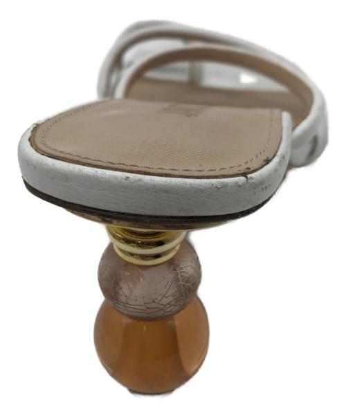 jacquemus（ジャックムス）JACQUEMUS (ジャックムス) Noli leather sandal ホワイト サイズ:38の古着・服飾アイテム