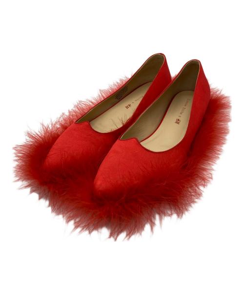 Simone Rocha（シモーネ ロシャ）Simone Rocha (シモーネ ロシャ) H&M (エイチアンドエム) フラットシューズ レッド サイズ:39の古着・服飾アイテム