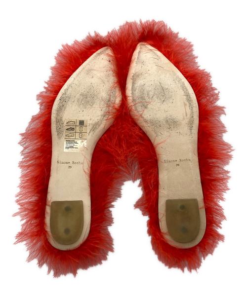 Simone Rocha（シモーネ ロシャ）Simone Rocha (シモーネ ロシャ) H&M (エイチアンドエム) フラットシューズ レッド サイズ:39の古着・服飾アイテム
