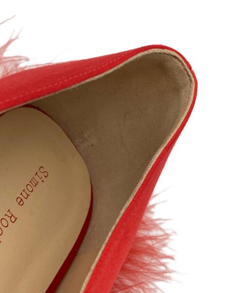 Simone Rocha（シモーネ ロシャ）Simone Rocha (シモーネ ロシャ) H&M (エイチアンドエム) フラットシューズ レッド サイズ:39の古着・服飾アイテム