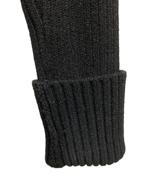 BOTTEGA VENETA（ボッテガベネタ）BOTTEGA VENETA (ボッテガベネタ) リブ編みクルーネックニット ブラック サイズ:Sの古着・服飾アイテム