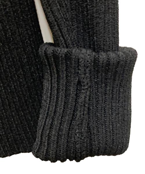 BOTTEGA VENETA（ボッテガベネタ）BOTTEGA VENETA (ボッテガベネタ) リブ編みクルーネックニット ブラック サイズ:Sの古着・服飾アイテム