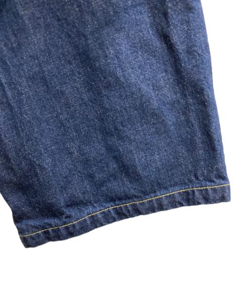 KENZO（ケンゾー）KENZO (ケンゾー) ロゴ レザーパッチ 濃紺デニム インディゴ サイズ:63.5cm (W25)の古着・服飾アイテム