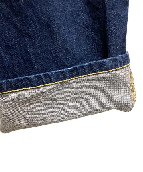KENZO（ケンゾー）KENZO (ケンゾー) ロゴ レザーパッチ 濃紺デニム インディゴ サイズ:63.5cm (W25)の古着・服飾アイテム