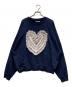 POPPY（ポピー）の古着「Heart dot tulle sweatshirt」｜ネイビー