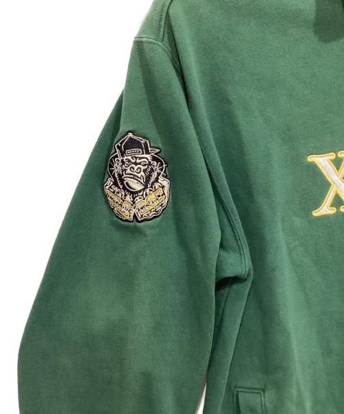 X-LARGE（エクストララージ）X-LARGE (エクストララージ) RECORDS HALF ZIP PULLOVER SWEAT グリーン サイズ:Lの古着・服飾アイテム