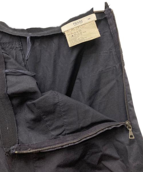 PRADA（プラダ）PRADA (プラダ) フレアスカート ネイビー サイズ:38の古着・服飾アイテム