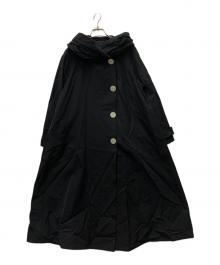 GIORGIO ARMANI（ジョルジョアルマーニ）の古着「女優襟 ベルト付き トレンチコート」｜ブラック