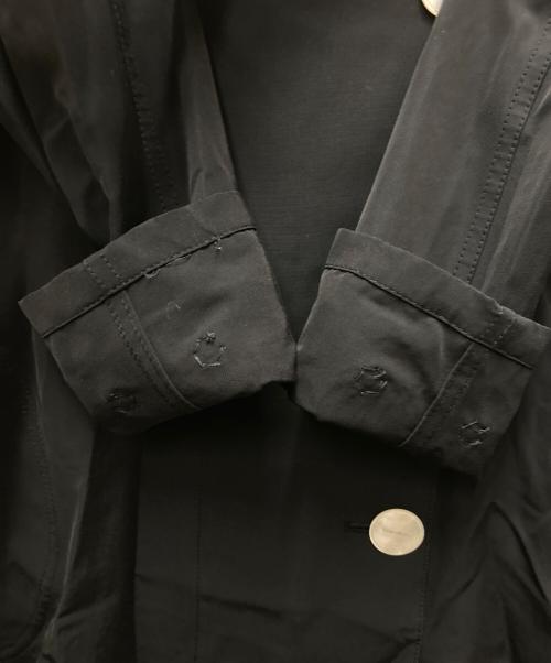 GIORGIO ARMANI（ジョルジョアルマーニ）GIORGIO ARMANI (ジョルジョアルマーニ) 女優襟 ベルト付き トレンチコート ブラック サイズ:44の古着・服飾アイテム