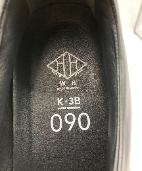 W.H（ダブルエイチ）W.H (ダブルエイチ) K-3B (ケースリービー) プレーントゥシューズ ブラック サイズ:9の古着・服飾アイテム