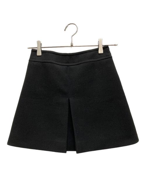 CELINE（セリーヌ）CELINE (セリーヌ) トラペーズ ミニスカート ブラック サイズ:34の古着・服飾アイテム