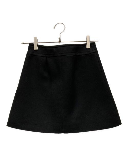 CELINE（セリーヌ）CELINE (セリーヌ) トラペーズ ミニスカート ブラック サイズ:34の古着・服飾アイテム