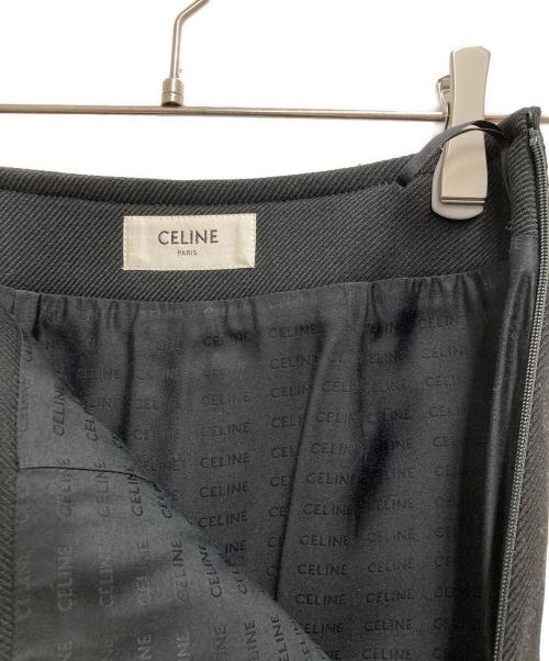 CELINE（セリーヌ）CELINE (セリーヌ) トラペーズ ミニスカート ブラック サイズ:34の古着・服飾アイテム