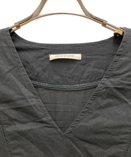 house of lotus（ハウスオブロータス）HOUSE OF LOTUS (ハウスオブロータス) 半袖ブラウスワンピース ブラック サイズ:Mの古着・服飾アイテム