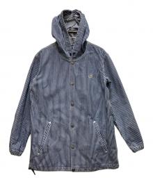 THE NORTHFACE PURPLELABEL（ザ・ノースフェイス パープルレーベル）の古着「Hickory Stripe Hooded Field Jacket」｜ブルー
