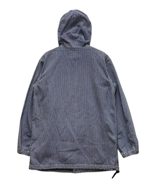 THE NORTHFACE PURPLELABEL（ザ・ノースフェイス パープルレーベル）THE NORTHFACE PURPLELABEL (ザ・ノースフェイス パープルレーベル) Hickory Stripe Hooded Field Jacket ブルー サイズ:Sの古着・服飾アイテム