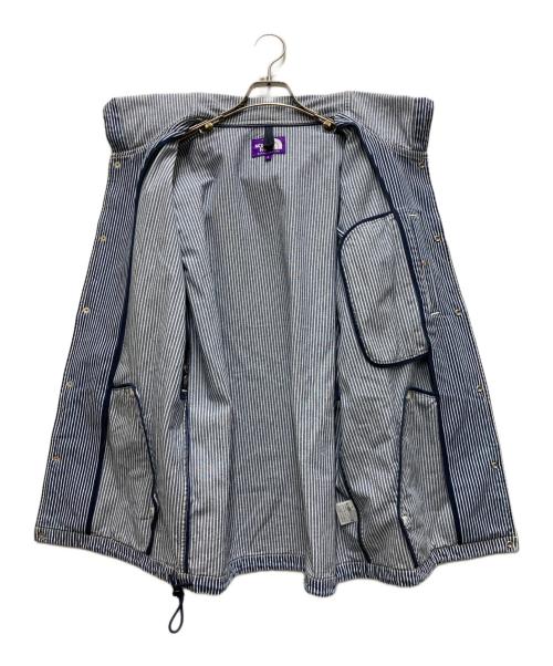 THE NORTHFACE PURPLELABEL（ザ・ノースフェイス パープルレーベル）THE NORTHFACE PURPLELABEL (ザ・ノースフェイス パープルレーベル) Hickory Stripe Hooded Field Jacket ブルー サイズ:Sの古着・服飾アイテム