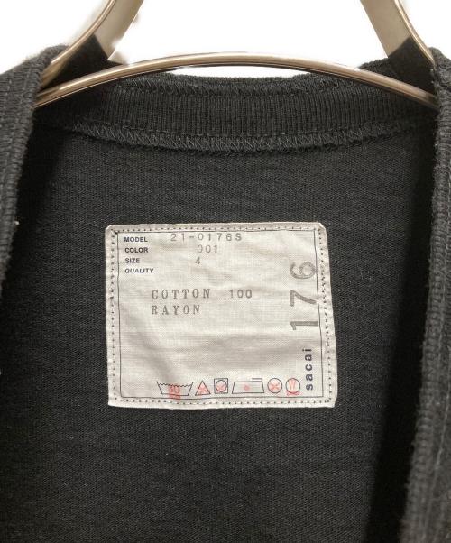 sacai（サカイ）sacai (サカイ) HANK WILLIS THOMAS TEE ブラック サイズ:4の古着・服飾アイテム