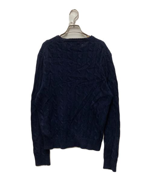 POLO RALPH LAUREN（ポロ・ラルフローレン）POLO RALPH LAUREN (ポロ・ラルフローレン) コットンケーブルニット ネイビー サイズ:Sの古着・服飾アイテム