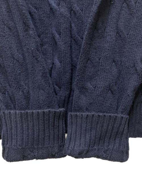 POLO RALPH LAUREN（ポロ・ラルフローレン）POLO RALPH LAUREN (ポロ・ラルフローレン) コットンケーブルニット ネイビー サイズ:Sの古着・服飾アイテム