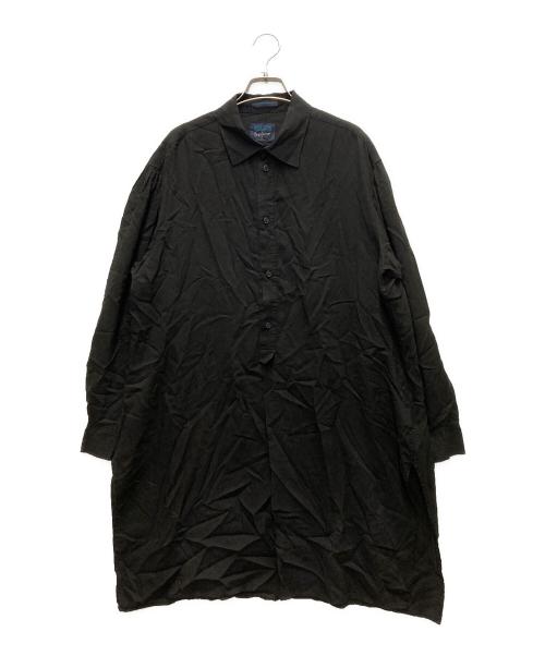 REGULATION Yohji Yamamoto（レギュレーションヨウジヤマモト）REGULATION Yohji Yamamoto (レギュレーションヨウジヤマモト) テンセルロングシャツ ブラック サイズ:3の古着・服飾アイテム