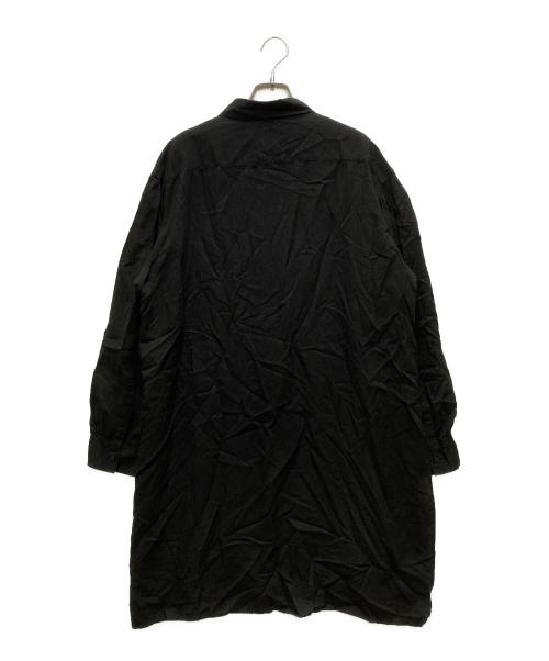 REGULATION Yohji Yamamoto（レギュレーションヨウジヤマモト）REGULATION Yohji Yamamoto (レギュレーションヨウジヤマモト) テンセルロングシャツ ブラック サイズ:3の古着・服飾アイテム