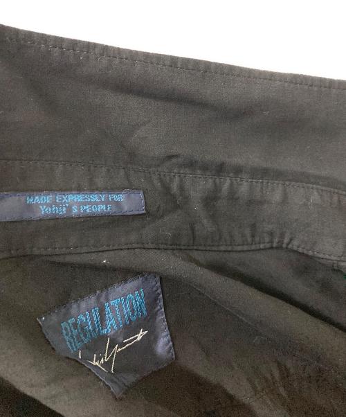 REGULATION Yohji Yamamoto（レギュレーションヨウジヤマモト）REGULATION Yohji Yamamoto (レギュレーションヨウジヤマモト) テンセルロングシャツ ブラック サイズ:3の古着・服飾アイテム