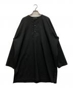 MAISON ALTERNATIVEメゾンオルタナティブ）の古着「プルオーバーシャツ」｜ブラック