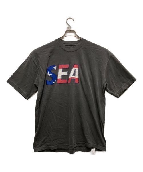 WIND AND SEA（ウィンダンシー）WIND AND SEA (ウィンダンシー) SIGNATURE USA SEA ヴィンテージ加工 半袖Tシャツ グレー サイズ:XLの古着・服飾アイテム