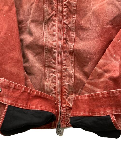 HAS2SONS（ハズツーソンズ）HAS2SONS (ハズツーソンズ) ウォッシュ加工スタッズデニムジャケット レッド サイズ:Lの古着・服飾アイテム