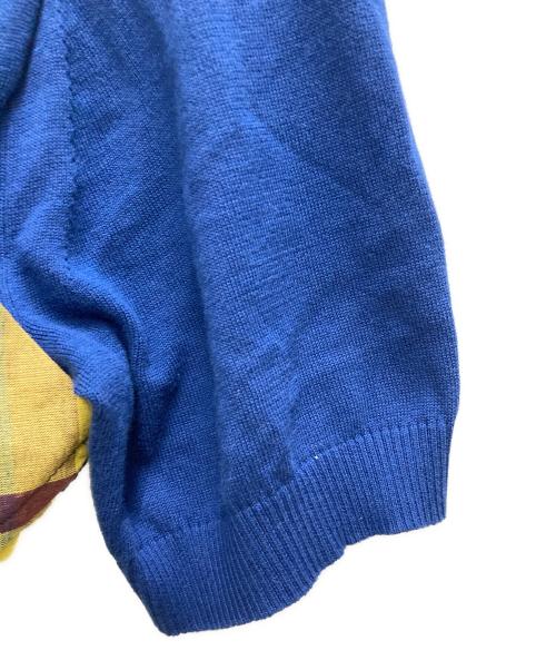 sacai（サカイ）sacai (サカイ) アンサンブル切替ニットブラウス ブルー サイズ:2の古着・服飾アイテム