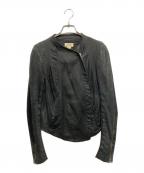 HELMUT LANGヘルムートラング）の古着「切替レザージャケット」｜ブラック