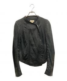 HELMUT LANG（ヘルムートラング）の古着「切替レザージャケット」｜ブラック