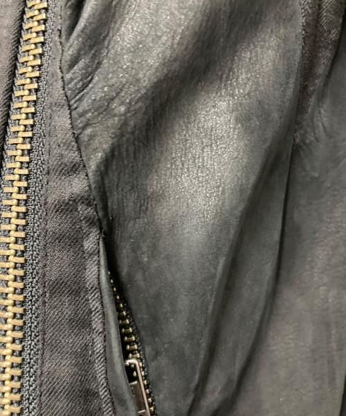 HELMUT LANG（ヘルムートラング）HELMUT LANG (ヘルムートラング) 切替レザージャケット ブラック サイズ:Pの古着・服飾アイテム