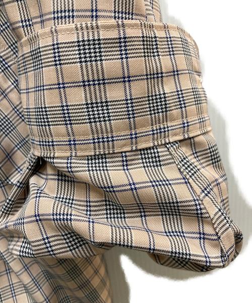 DAIWA PIER39（ダイワ ピア39）DAIWA PIER39 (ダイワ ピア39) TECH SPORTS OPEN COLLAR SHIRT L/S NOVA CHECK ベージュ×ネイビー サイズ:Sの古着・服飾アイテム