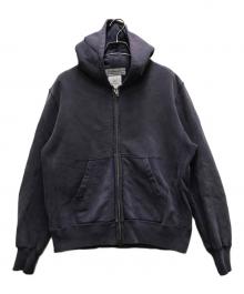 REMI RELIEF×BEAMS PLUS（レミレリーフ×ビームスプラス）の古着「別注 ヴィンテージ加工ジップアップパーカー」｜パープル