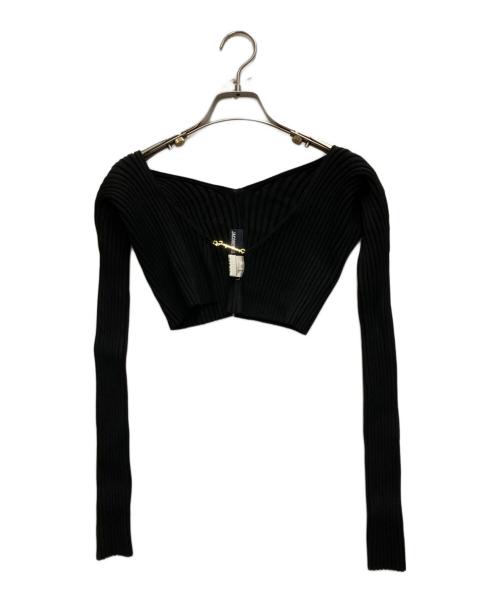 jacquemus（ジャックムス）jacquemus (ジャックムス) la maille pralu cardigan ブラック サイズ:36の古着・服飾アイテム
