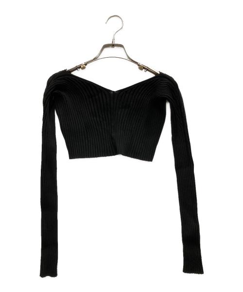 jacquemus（ジャックムス）jacquemus (ジャックムス) la maille pralu cardigan ブラック サイズ:36の古着・服飾アイテム