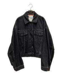 Acne studios（アクネ ストゥディオズ）の古着「リラックスクロップドフィットデニムジャケット」｜ブラック