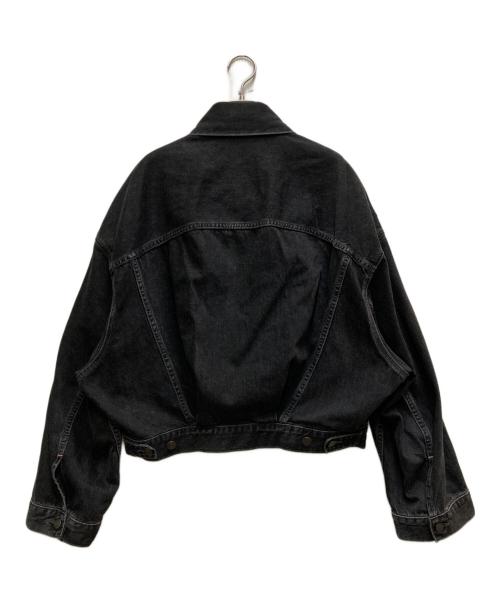 Acne studios（アクネ ストゥディオズ）Acne studios (アクネ ストゥディオズ) リラックスクロップドフィットデニムジャケット ブラック サイズ:34の古着・服飾アイテム