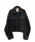 Acne studios（アクネ ストゥディオズ）の古着「リラックスクロップドフィットデニムジャケット」｜ブラック