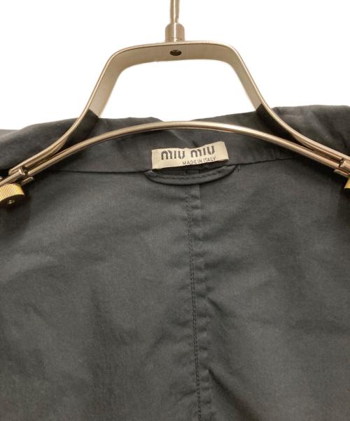 MIU MIU（ミュウミュウ）MIU MIU (ミュウミュウ) ロングジャケット ブラック サイズ:40の古着・服飾アイテム