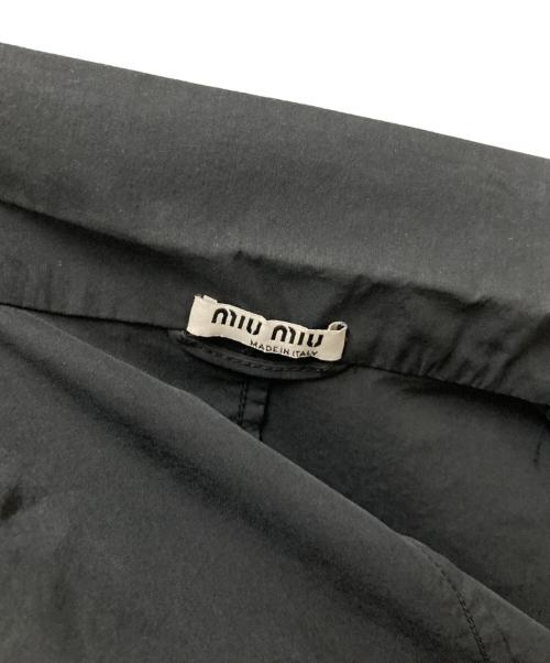 MIU MIU（ミュウミュウ）MIU MIU (ミュウミュウ) ロングジャケット ブラック サイズ:40の古着・服飾アイテム