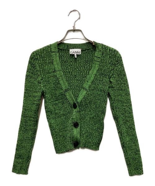 GANNI（ガニー）Ganni (ガニー) クロップドカーディガン「 グリーン サイズ:XSの古着・服飾アイテム