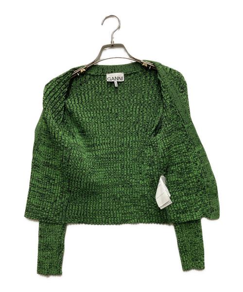 GANNI（ガニー）Ganni (ガニー) クロップドカーディガン「 グリーン サイズ:XSの古着・服飾アイテム