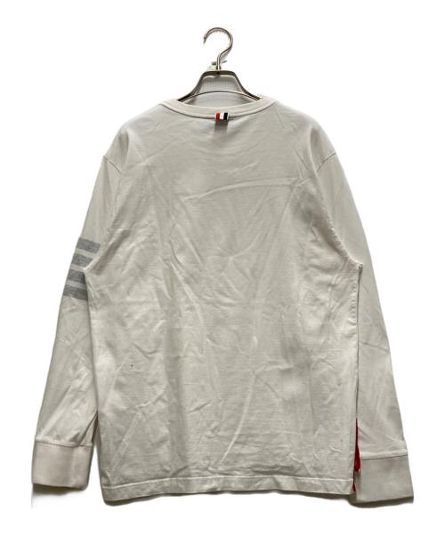 THOM BROWNE. NEW YORK（トムブラウン ニューヨーク）THOM BROWNE. NEW YORK (トムブラウン ニューヨーク) ラインカットソー ホワイト サイズ:1の古着・服飾アイテム