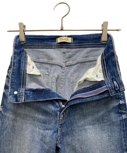 YANUK（ヤヌーク）YANUK (ヤヌーク) ワイドフレア ブルー サイズ:24の古着・服飾アイテム