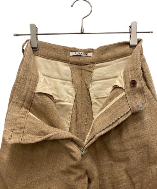 AURALEE（オーラリー）AURALEE (オーラリー) 19SS LINEN SILK SUMMER TWEED SLACKS ベージュの古着・服飾アイテム