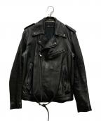 ADRIANO GOLDSCHMIEDエージーアドリアーノ ゴールドシュミット）の古着「ラムダブルレザージャケット」｜ブラック
